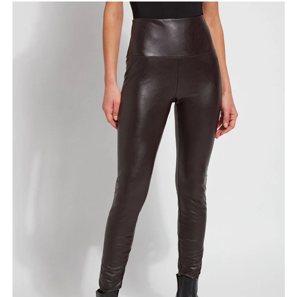 Brown Leather Leggings